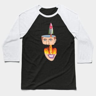 The head is split in half and the love rocket is passed through Baseball T-Shirt